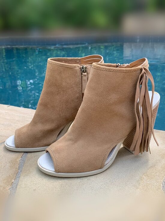 Aldo Shoes - Aldo Lennoxville Suede Block Heel Booties Sz 7.5